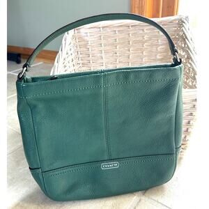 Coach Park Ivy Pine Green Crossbody Shoulder Bag Zipper Hobo